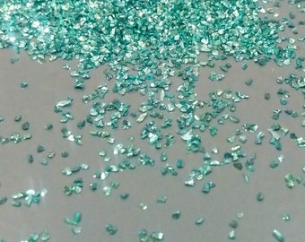 Jade green Irregular crushed broken glass 3D nail art Small glass chips glitter stone glass uv resin epoxy Jewelry making supplies