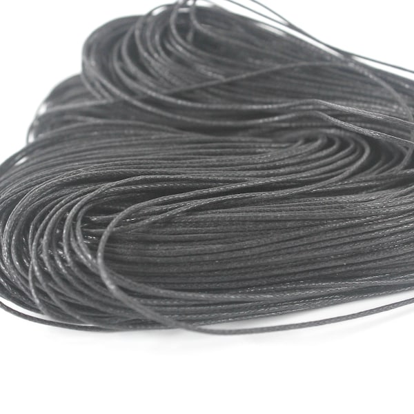 Black 1mm waxed polyester cord for jewelry making Macramé cord braiding necklace bracelets cord Kumihimo cord black white waxed string