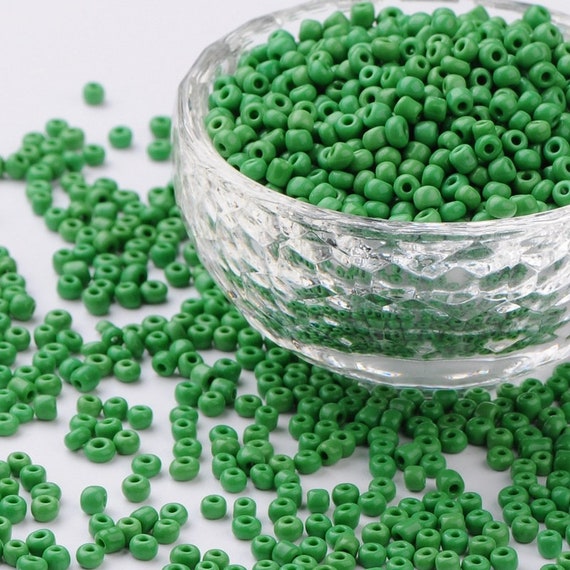 3mm Green Glass Seed Beads for Jewelry Making Bracelets Etsy