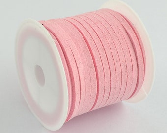 Light pink corde macrame Leather cord 3mm faux suede leather cord necklace 5m roll jewelry supplies Bracelet string suede cord