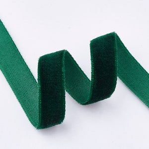 Smaragdgroene 9,5 mm fluwelen lint op maat gesneden Lint trim voor haar strik sieraden maken naaibenodigdheden partij lint decoratie cadeau verpakking