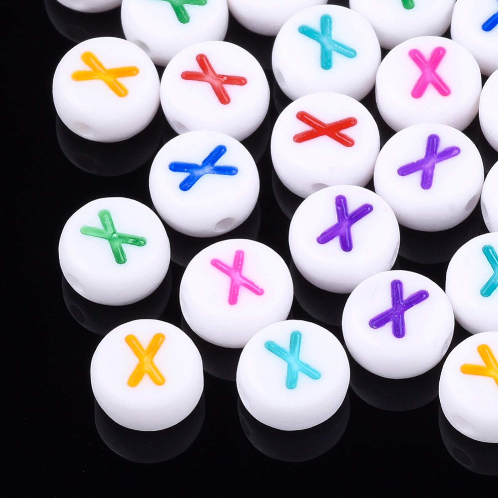 Colorful alphabet Letter X beads for personalized name ...