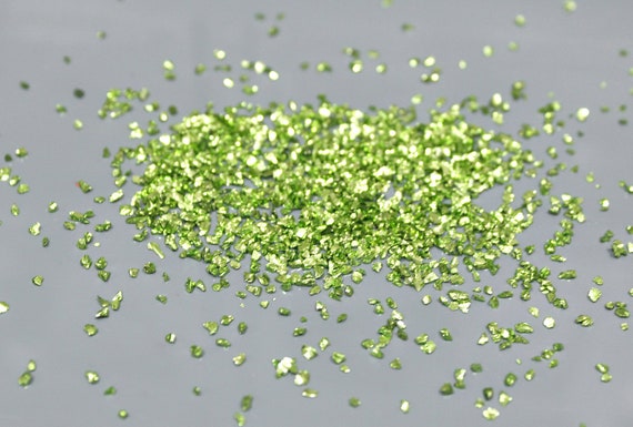 Green Irregular crushed broken glass 3D nail art Small glass chips glitter stone decoration uv resin epoxy fillings Jewelry making supplies