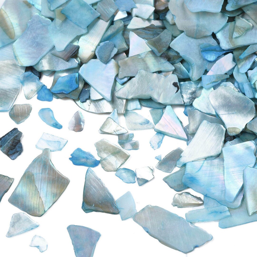 Sky Blue Natural Abalone Shell for Resin Craft Paua Shell Mica Fragment ...