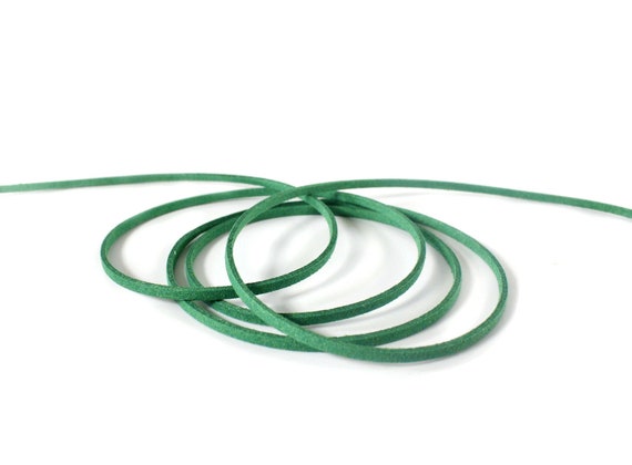 Green Faux Suede 2.7mm Leather Cord for Jewelry Making Leather