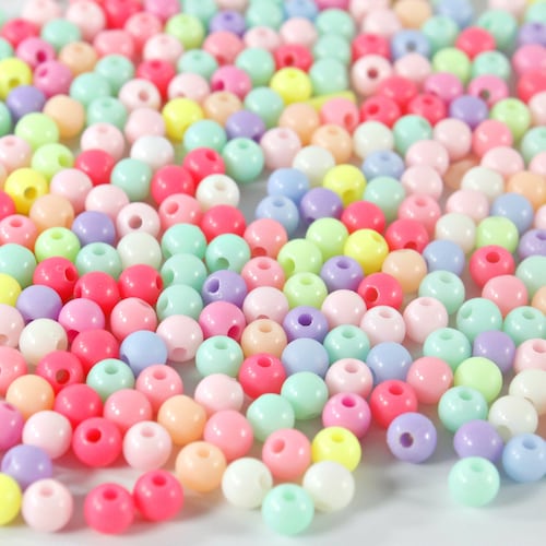 Pastel Acrylic Flower Beads for Jewelry Making Candy Color Etsy