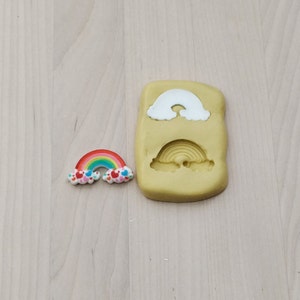 Cute rainbow food safe silicone mold for earrings making, cake decorations, polymer clay, jewelry making