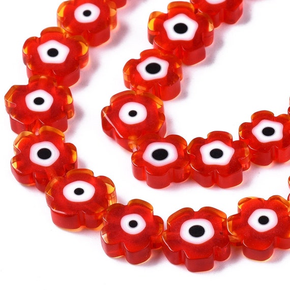 Bright Red Beads for Jewelry Making Glass Floral Beads Kid Jewelry Bracelet  Making Jewelry Supplies Findings 
