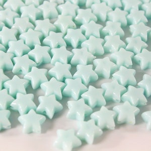 Colorful acrylic star loose spacer beads for jewelry making Candy color plastic 9mm large hole beads for kids bracelets star necklace making Niebieski