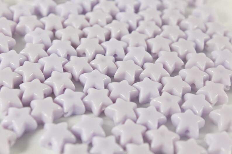 Colorful acrylic star loose spacer beads for jewelry making Candy color plastic 9mm large hole beads for kids bracelets star necklace making Purpurowy