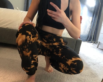 Reverse Dyed (Tie-Dyed) High Waisted Sweatpants