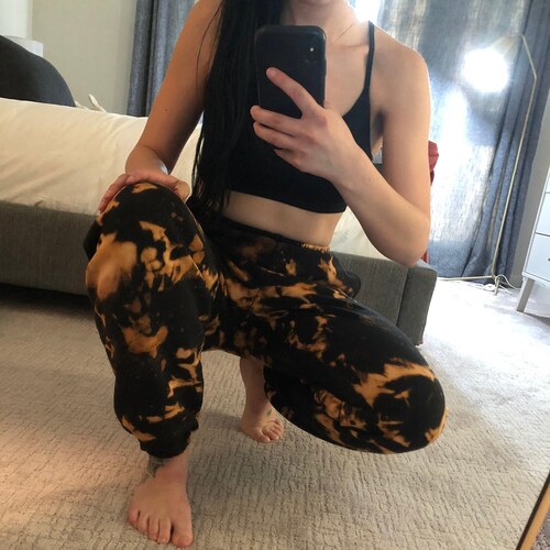 Reverse Dyed (Tie-Dyed) High Waisted Sweatpants