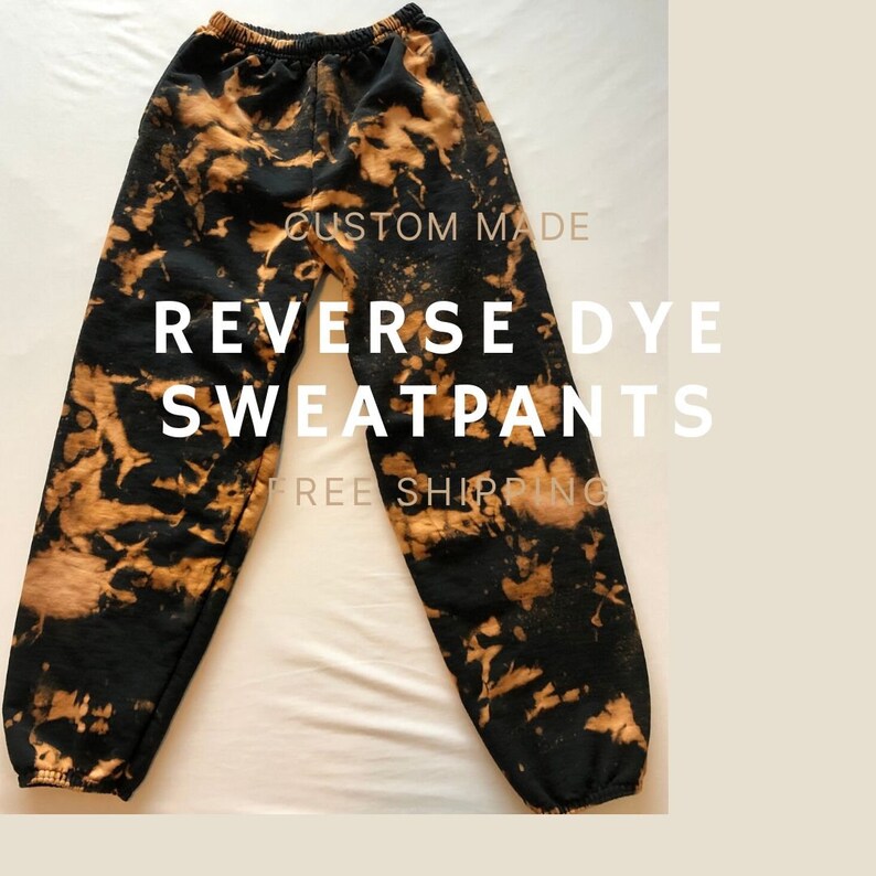 reverse tie dye sweatpants