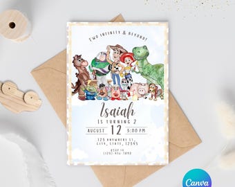 Toy Story Party Invitation | Editable Template | Toy Story E-Invite | Personalized Party | Canva | Kids Birthday
