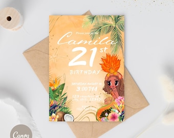 Tropicoqueta Party Invitation | Editable Template | Karol G E-Invite | Personalized Party | Canva
