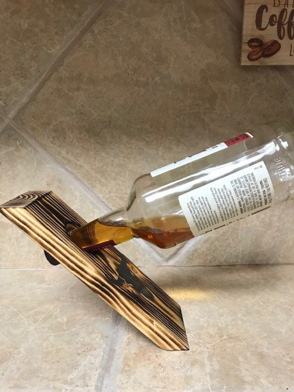 Floating Wine Bottle Holder Custom Handmade Etsy