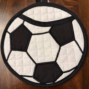 Soccer Ball Finger Oven Mitt, Trivet, Hot Pad, Oven Mitt, Gift