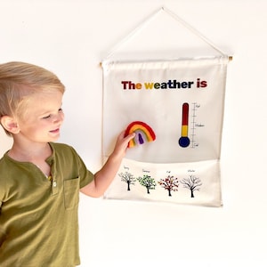 Felt Weather Chart | Circle Time Board Weather Toys | Kids Christmas Present