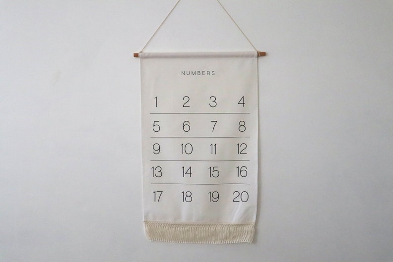 Numbers Tapestry Numbers Chart Educational Tapestry Art Etsy