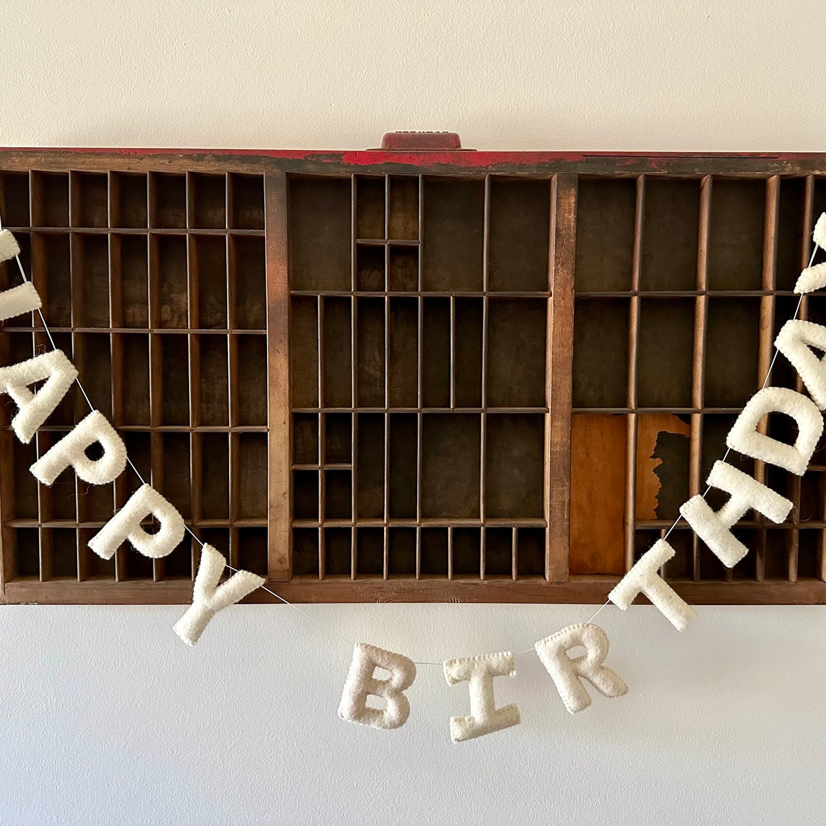 HAPPY BIRTHDAY Banner Felt Garland - White Colors - Kids Neutral Birthday Party Decor - Etsy
