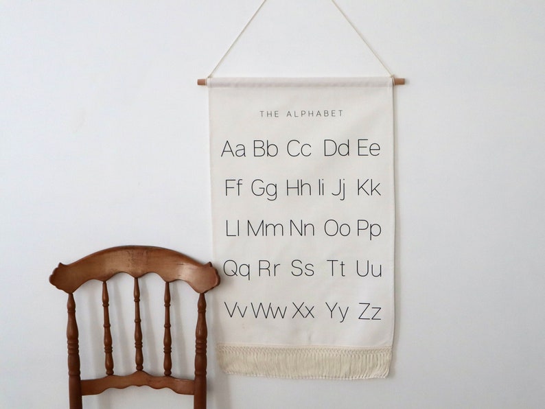 ABC Poster Alphabet Tapestry Back to School Homeschool Decor image 2