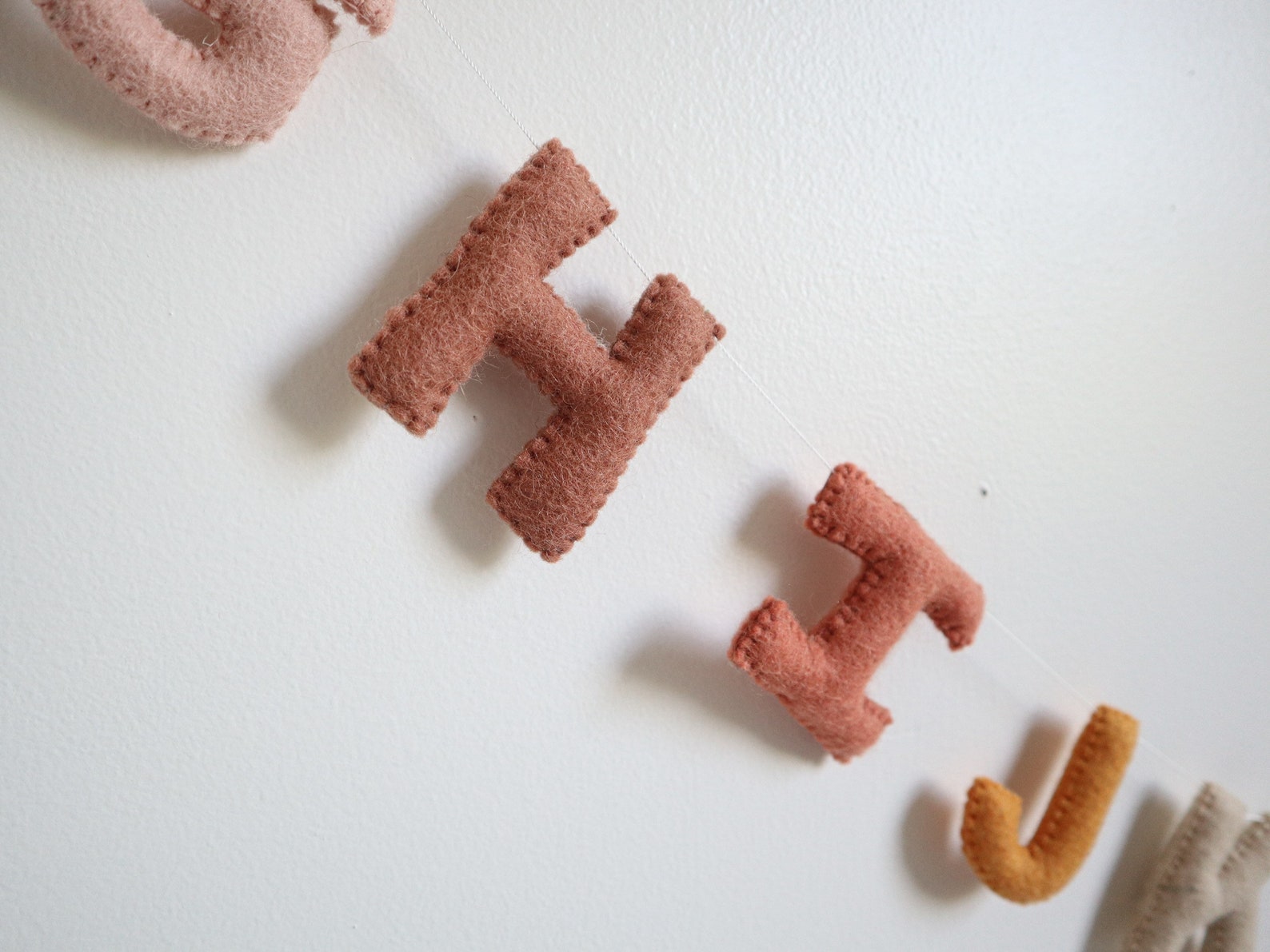 Alphabet Garland Felt ABC Garland Wall Hanging Pink Meets Etsy