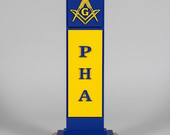 Pionowa tabliczka na biurko Prince Hall Masons (PHA)