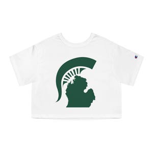 Michigan State Spartans Cropped T-Shirt – Champion Women's Heritage Tee