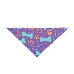 Pet Bandana cute paw print and bone pattern