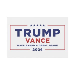 Trump Vance 2024 Plastic Yard Sign