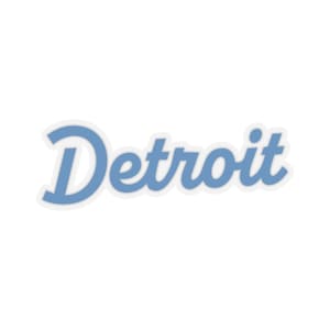 Detroit Script Kiss-Cut Stickers, Detroit Lions Sticker, Detroit Decal, Laptop
