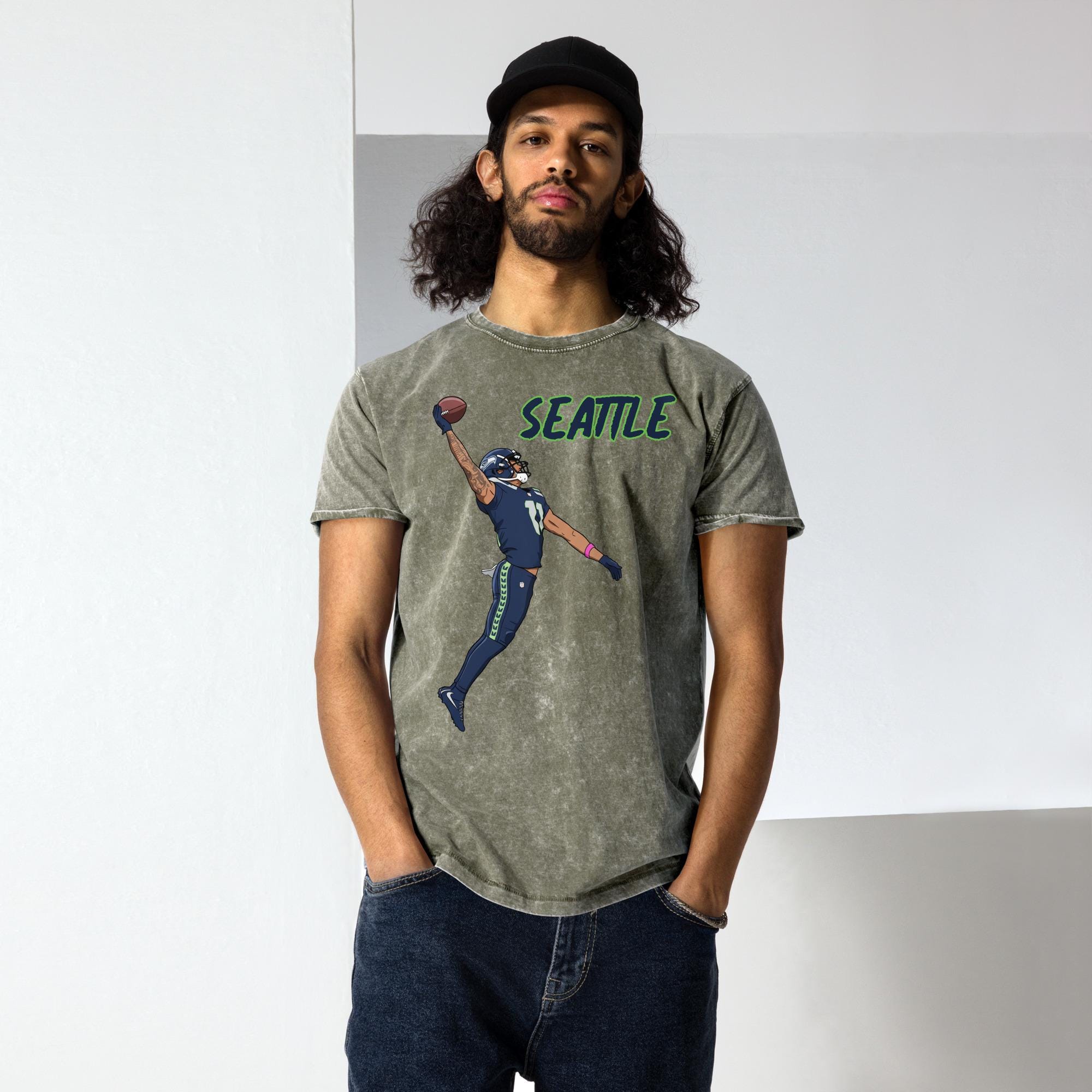 Seattle Seahawks Jaxon Smith-njigba Dunking T-shirt - Etsy