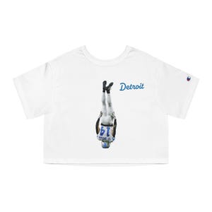 Detroit Cropped Graphic Tee, Casual Summer Shirt, Women&#39;s Streetwear, Sporty Fashion, Gift for Her