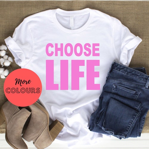 Choose Life T-Shirt | wham 80's George Michael Tshirt | Fancy Dress Retro 80s Shirt | Retro Party Outfit | Unisex Kids Adults Tee