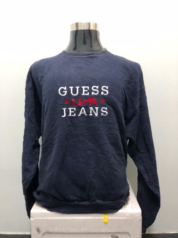 Vintage Guess Usa Jeans Embroidery Big Logo Sweats