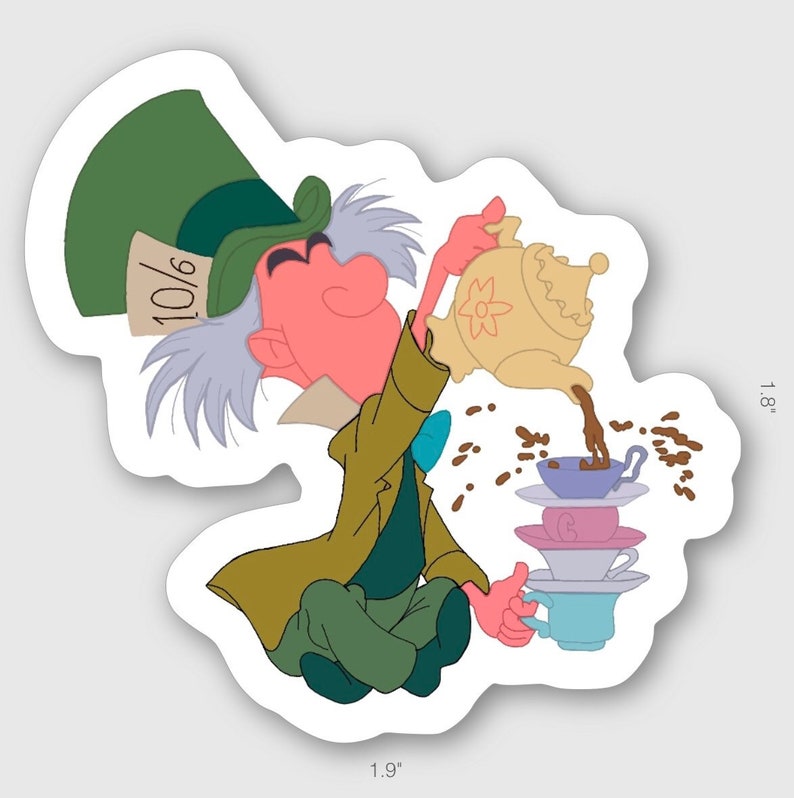 Alice in Wonderland Stickers Etsy