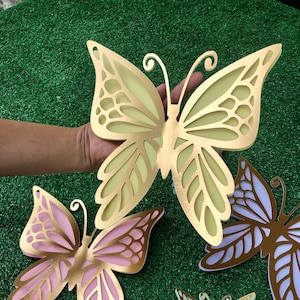 8 Pcs 3D butterfly for birthday decorations, wall art table, nursery decor, butterfly backdrop for baby shower and wedding decoration