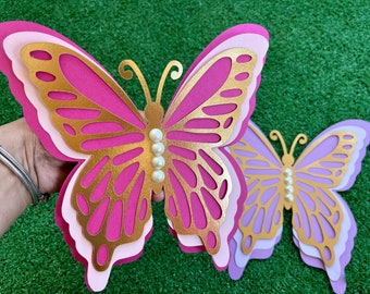 3D Butterfly wall art, butterfly birthday decoration, butterfly party, nursery decoration, 3D butterflies baby shower, gender reveal, event