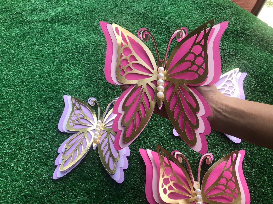 3D Butterfly Wall Art Decorations Butterfly Party Nursery - Etsy
