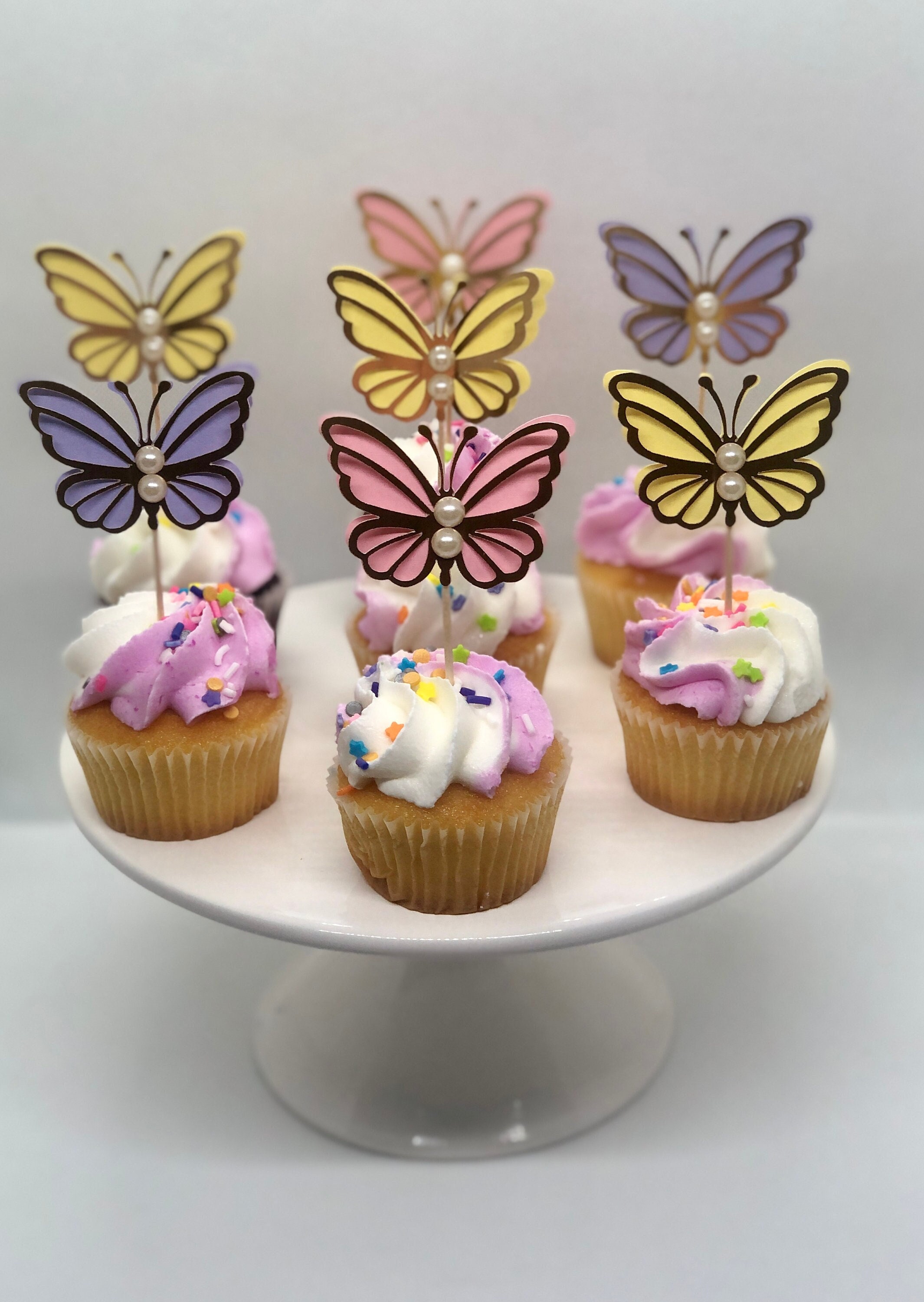  Happy Birthday Cake Topper, 13PCS Butterfly Cake Decorations  with Butterflies Cake Toppers Pink Purple Cake Topper Butterfly Cupcake  Topper for Girls Women Birthday Baby Shower Party : Toys & Games