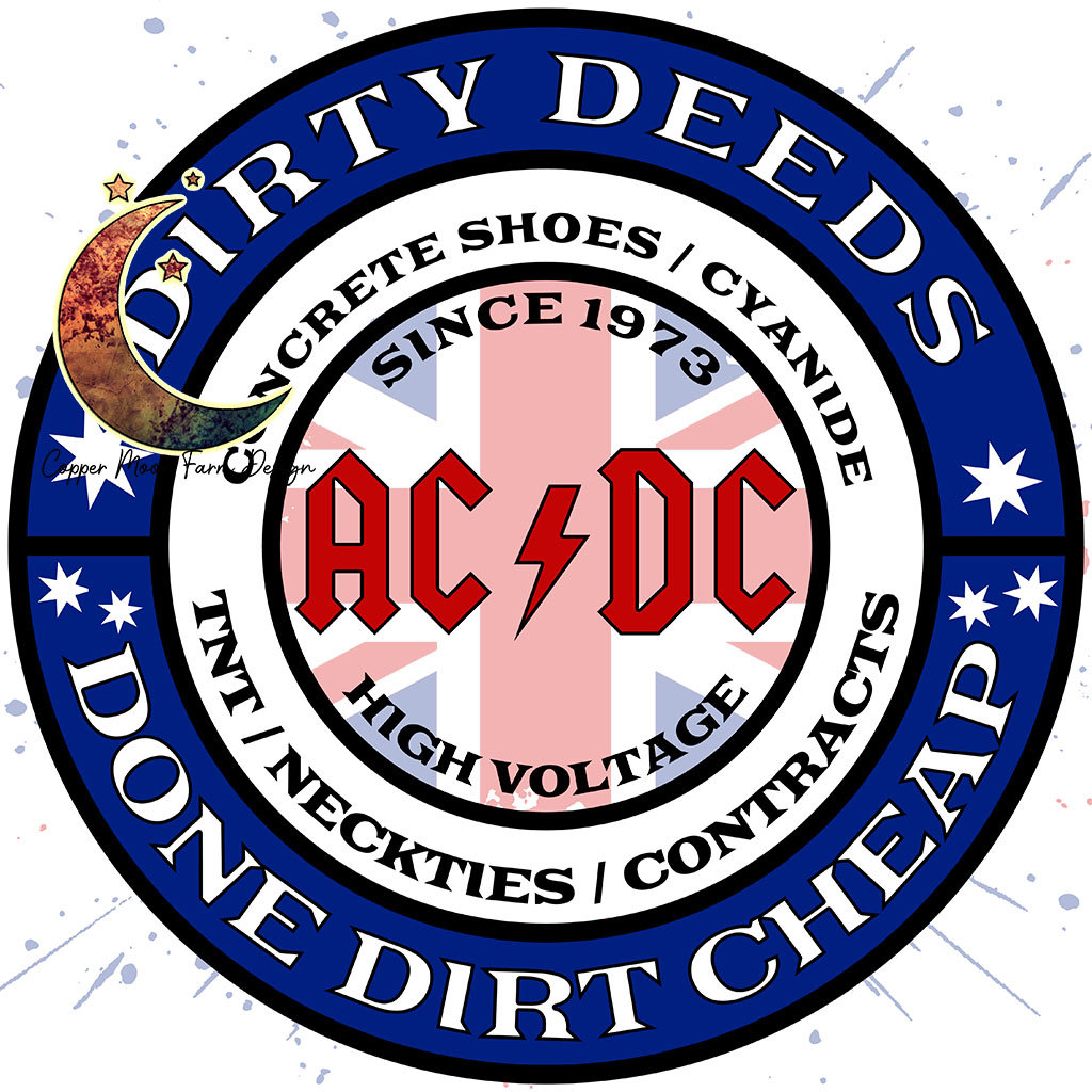 AC/DC Dirty Deeds Done Dirt Cheap PNG file for sublimation Etsy