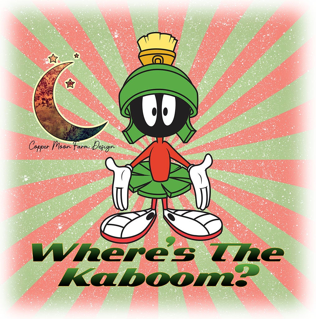 Marvin the Martian Where's the kaboom PNG file for | Etsy