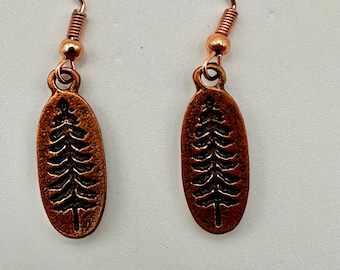 Nature inspired pine tree earrings