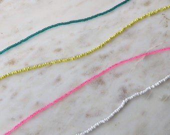 Dainty Beaded Necklace - Seed Bead Choker - Beaded Necklaces - Y2K Inspired Necklaces - Beaded Chokers - Summer Necklace - Boho Jewellery