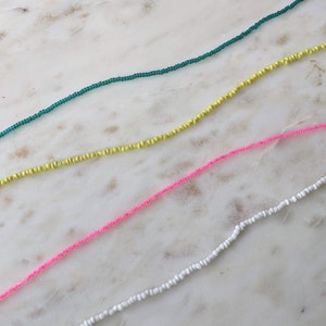 Dainty Beaded Necklace - Seed Bead Choker - Beaded Necklaces - Y2K Inspired Necklaces - Beaded Chokers - Summer Necklace - Boho Jewellery