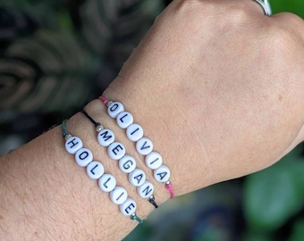 Personalised Name Bracelet - Name Bracelet - Beaded Name Bracelet - Personalised Friendship Bracelet - Friendship Bracelet - Gift for Her