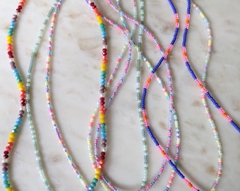 Spring Necklaces - Beaded Necklaces - Seed Bead Choker - Y2K Necklaces - Beaded Chokers - Boho Jewellery - Multi Colour Necklaces - Necklace