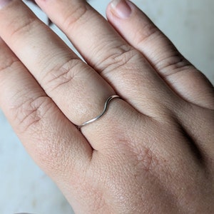 Wave Ring - Skinny Silver Ring - Sterling Silver Ring - Stacking Rings - Thin Silver Ring - Stacking Ring Set - Gift for Her