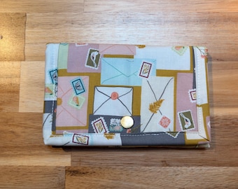 Letters & Post trifold travel embroidery, sewing case, needle book