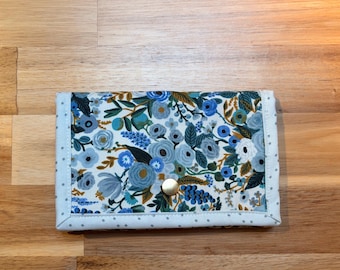 Rifle Paper Florals trifold travel embroidery, sewing case, needle book